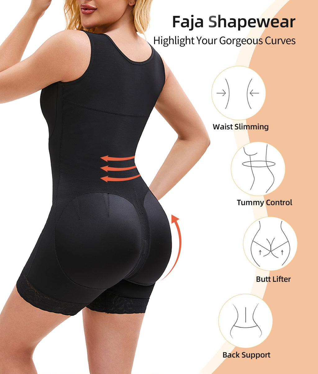 Colombian Tummy-Control Shapewear Bodysuit — Butt Lifter Faja